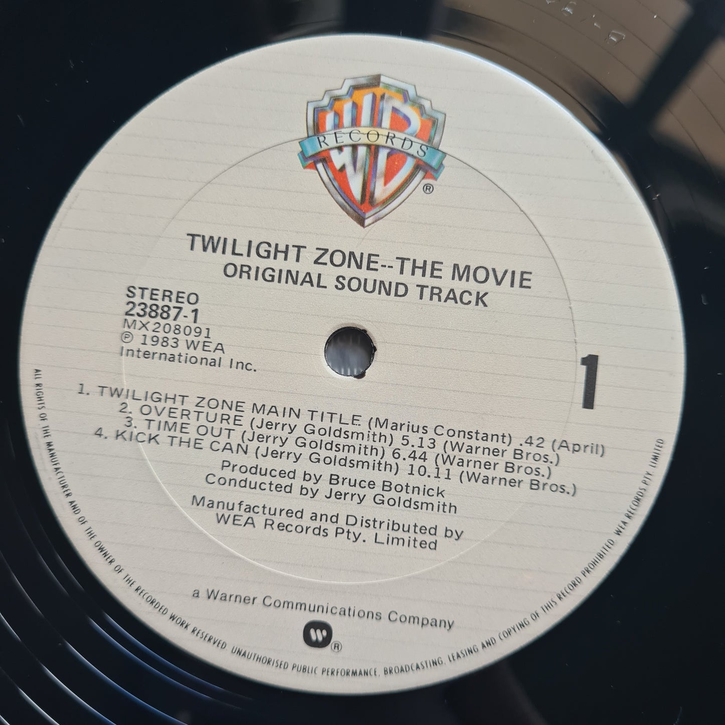 Jerry Goldsmith – Twilight Zone - The Movie (Original Sound Track)- 1983 - Vinyl Record LP