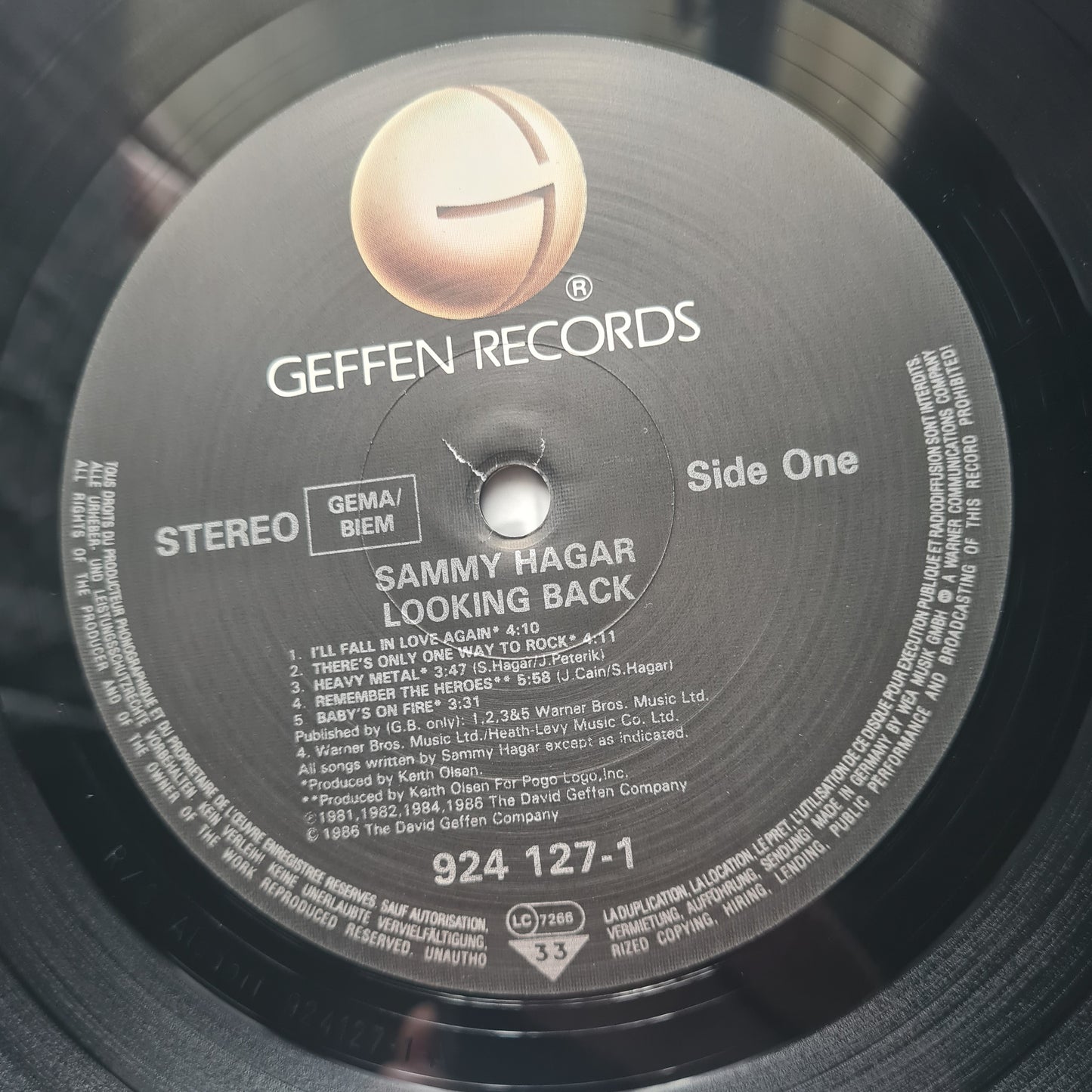 Sammy Hagar (Van Halen) – Looking Back - 1986 (Europe Pressing) - Vinyl Record LP