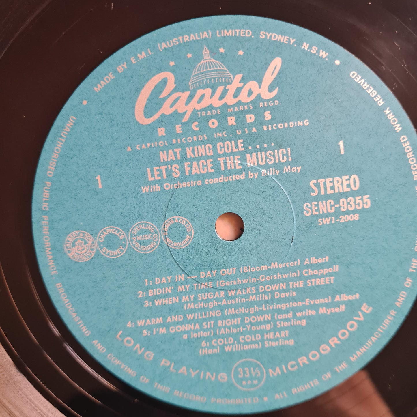 Nat King Cole – Let's Face The Music- 1964 - Vinyl Record LP