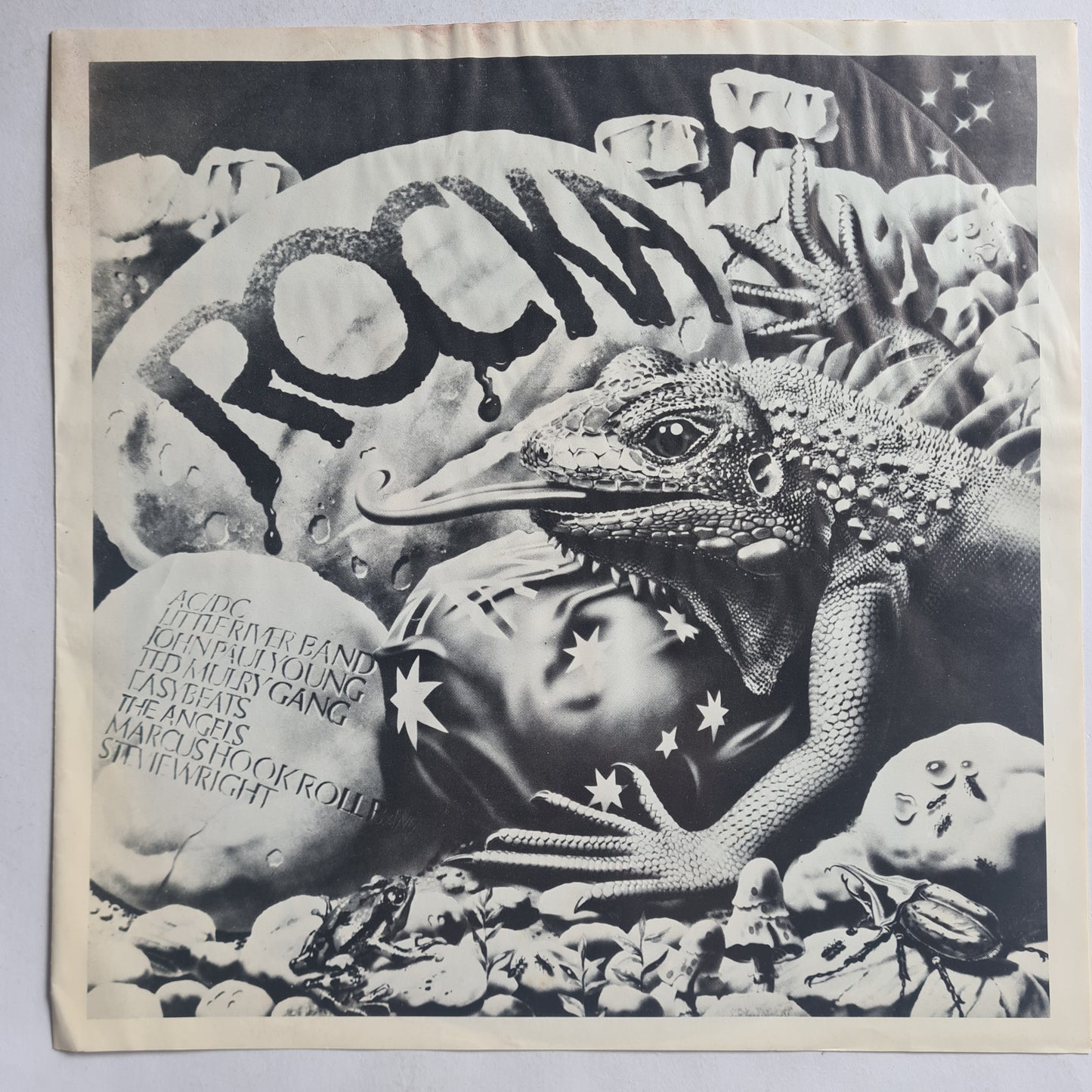 Various Artists (AC/DC, Angels, Stevie Wright, etc) – Rocka - 1976 - Vinyl Record LP (near mint - with insert)