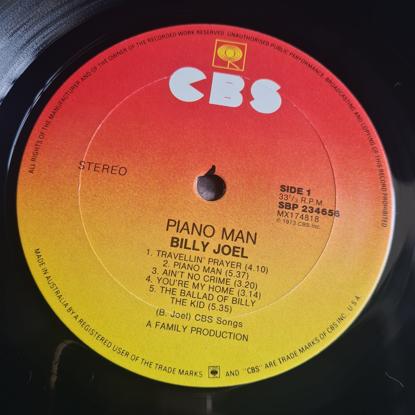 Billy Joel – Piano Man - 1973 (1975 Australian Pressing) - Vinyl Record LP