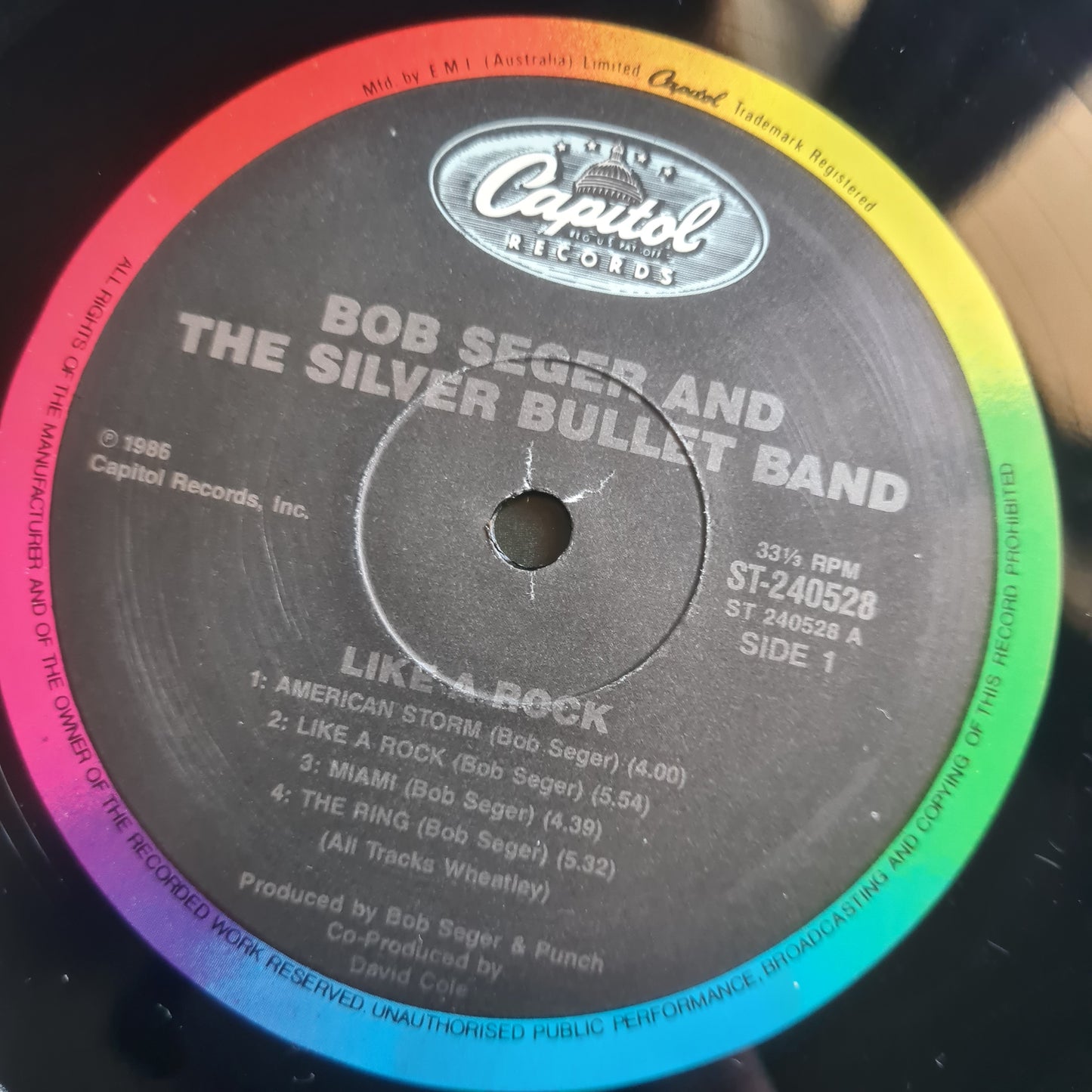 Bob Seger & The Silver Bullet Band – Like A Rock - 1986 - Vinyl Record LP (near mint)