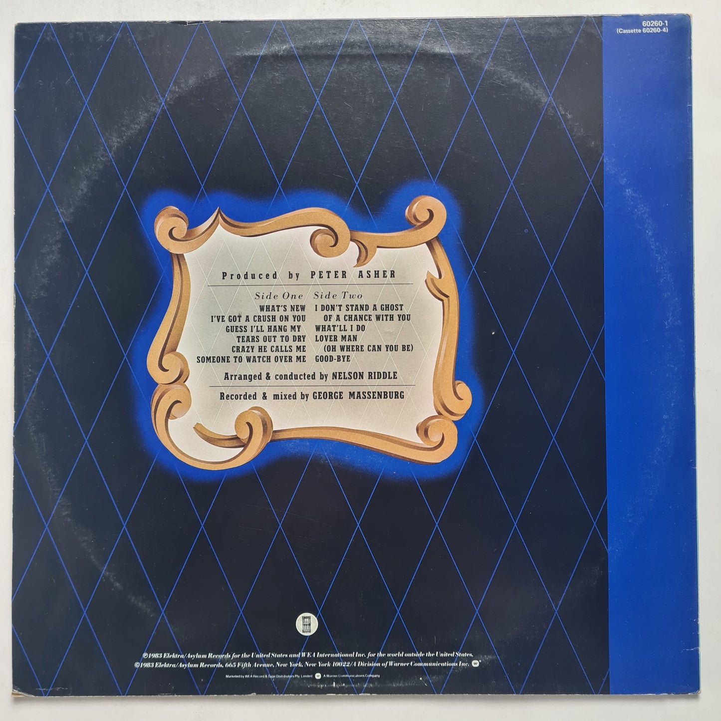Linda Ronstadt With Nelson Riddle & His Orchestra* - What's New - 1983 - Vinyl Record (Copy)