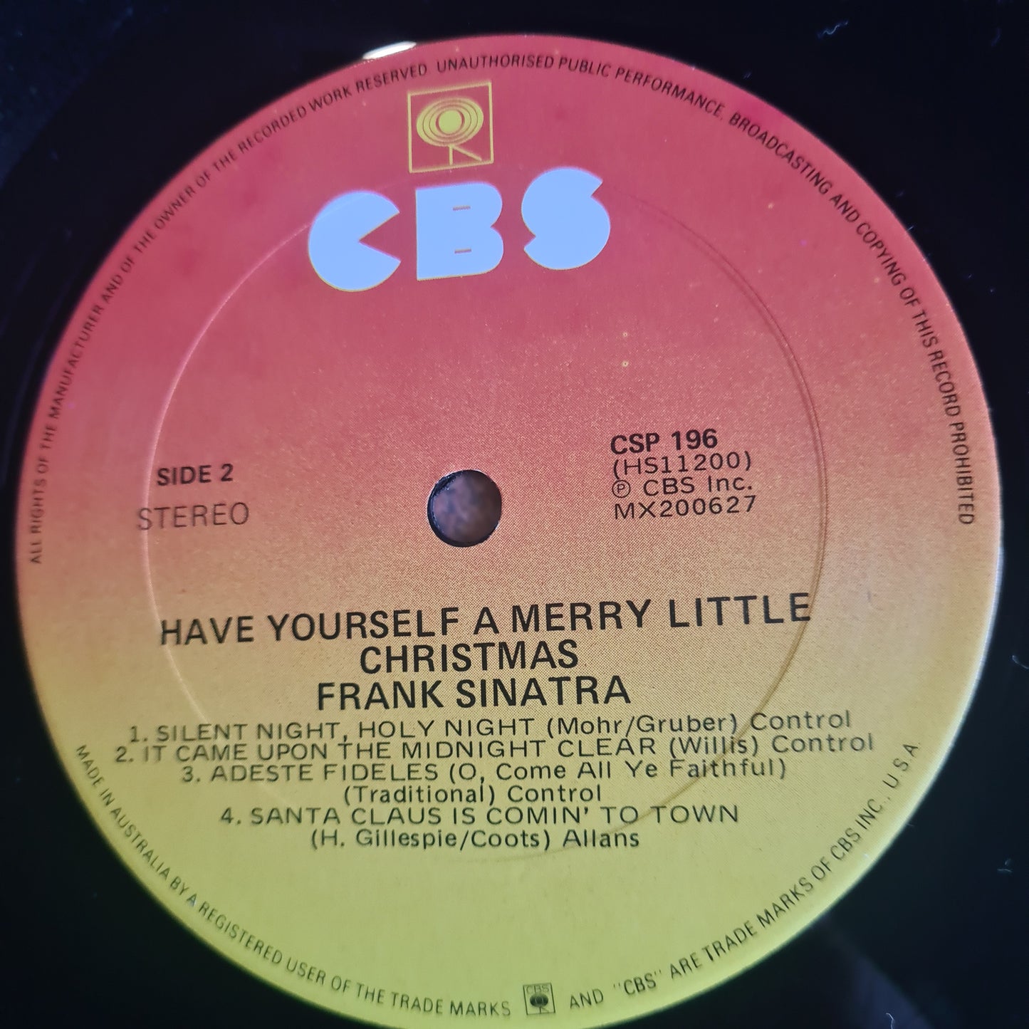 Frank Sinatra – Have Yourself A Merry Little Christmas - 1948 (1970's Australian Pressing) - Vinyl Record LP