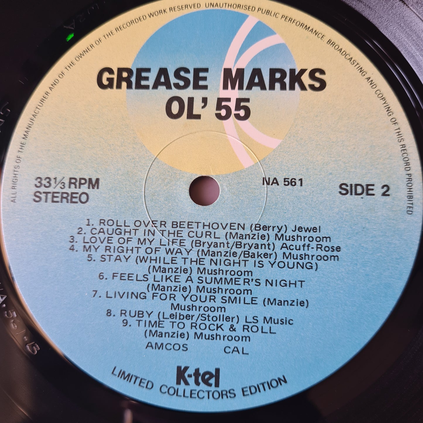 Ol'55 – Greasemarks: Greatest Hits 76-79 - 1980 - Vinyl Record LP