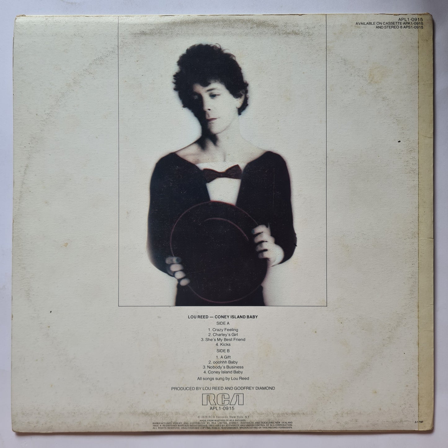 Lou Reed – Coney Island Baby - 1976 - Vinyl Record LP
