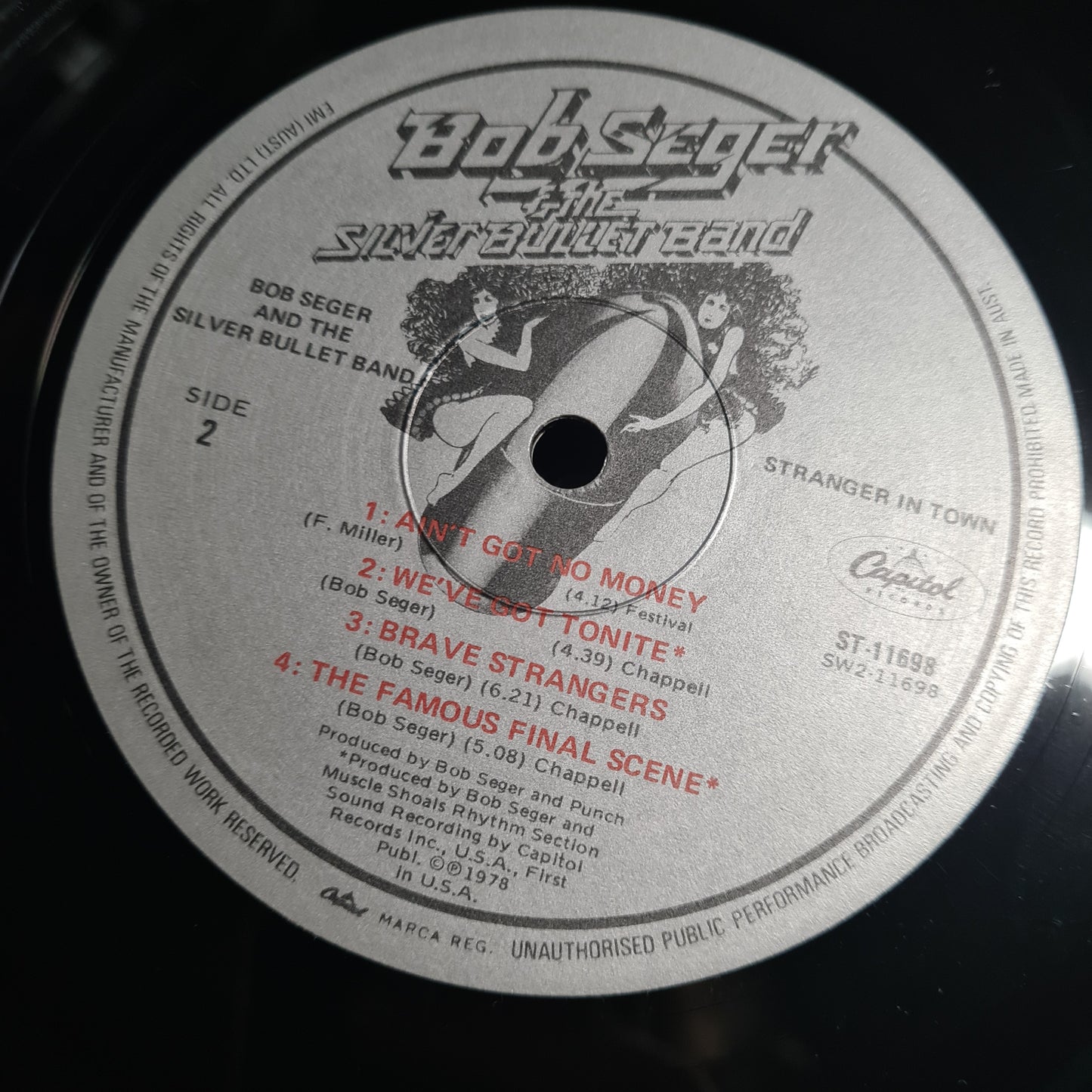 Bob Seger & The Silver Bullet Band – Stranger In Town - 1978 - Vinyl Record LP
