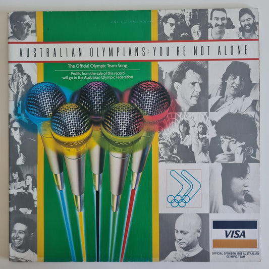 Australian Olympians (Angry Anderson, Renee Geyer, Jon English, etc) – You're Not Alone (The Official Olympic Team Song)- 1988 - Vinyl Record 12" Single (near mint)