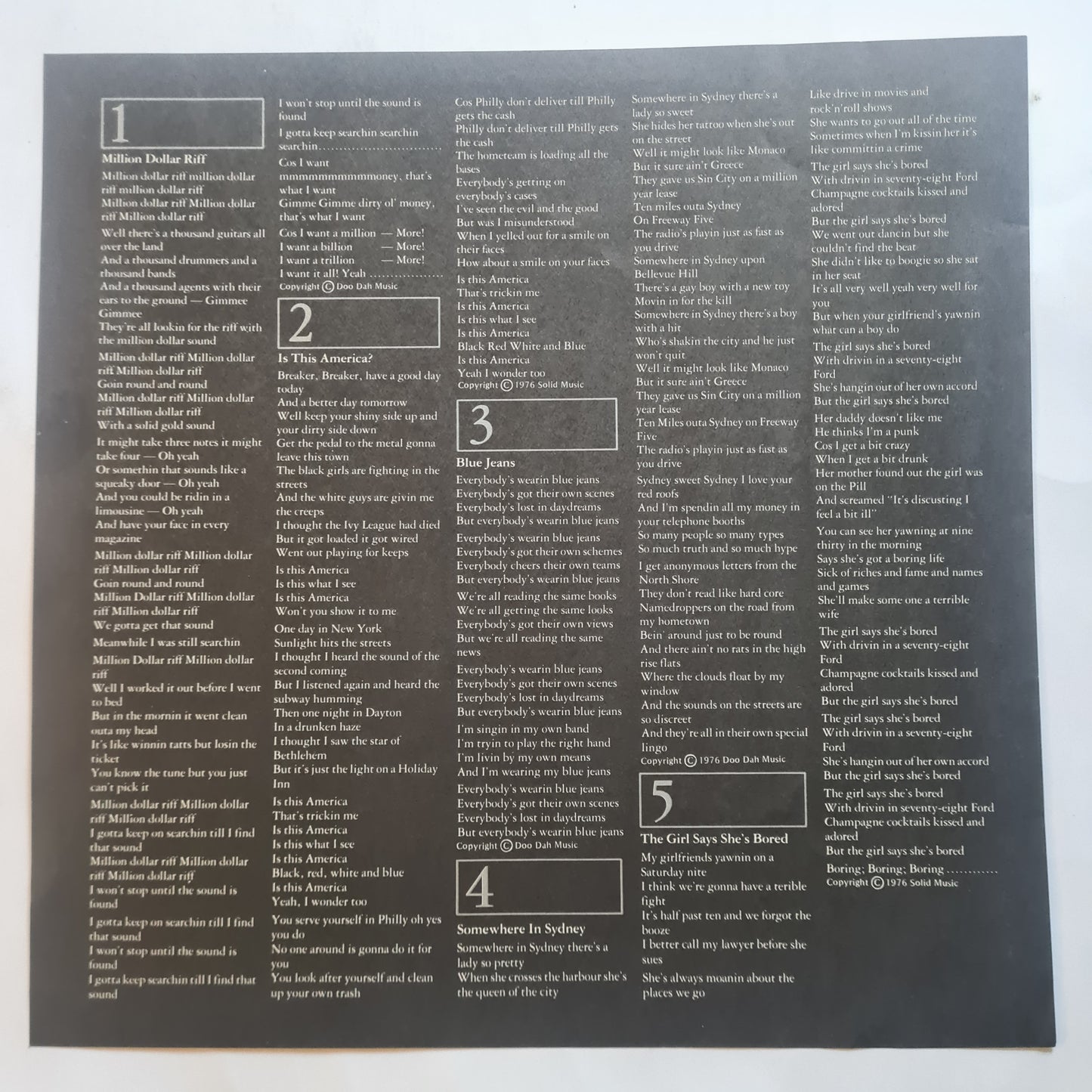Skyhooks – Straight In A Gay Gay World - 1976 - Vinyl Record LP