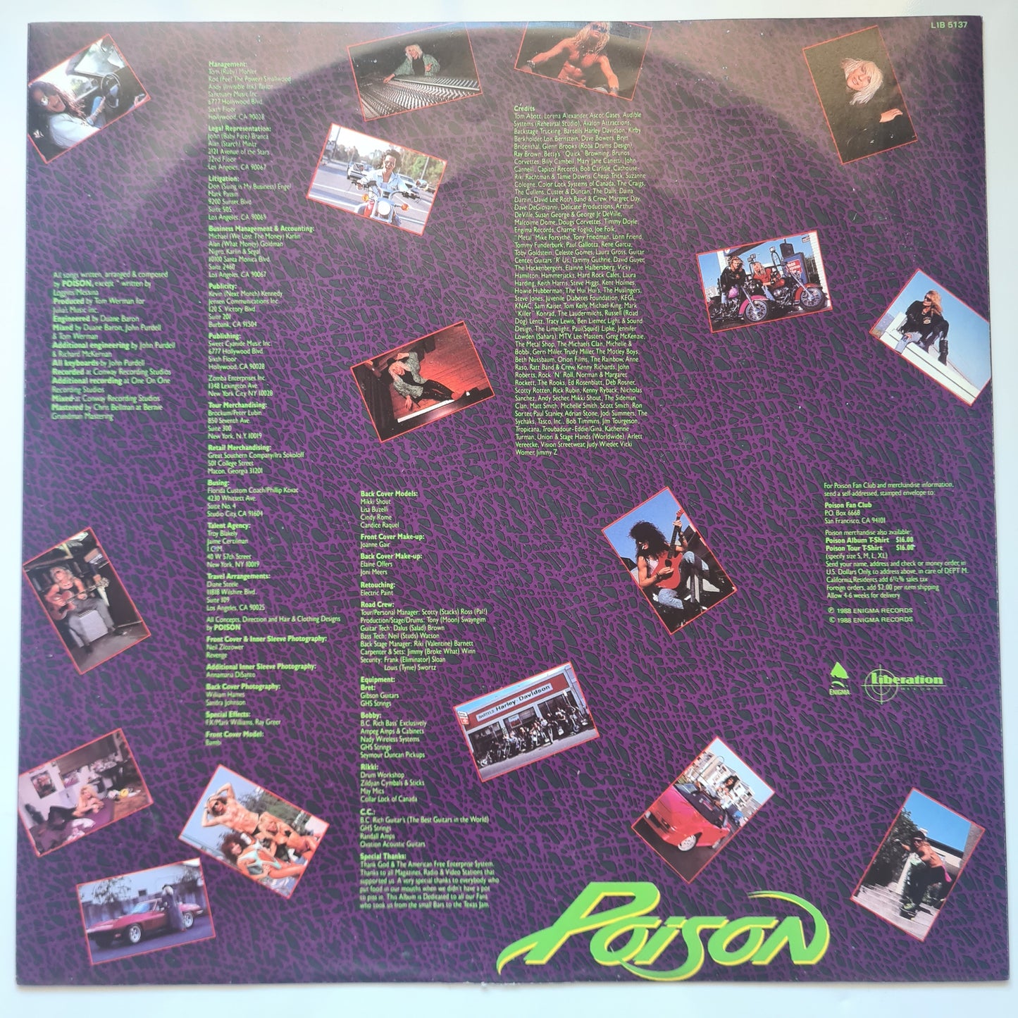 Poison – Open Up & Say... Ahh! - 1988 (Australian pressing) - Vinyl Record LP
