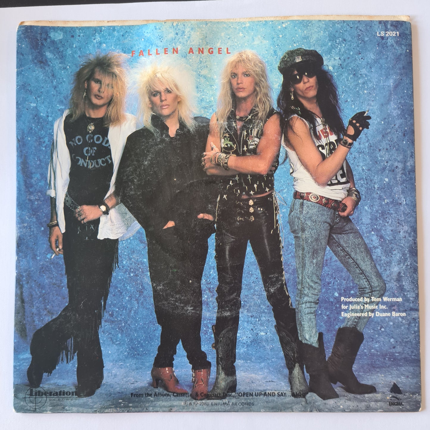 Poison - Fallen Angel - 1988 - Vinyl Record 7" Single - 45 RPM
