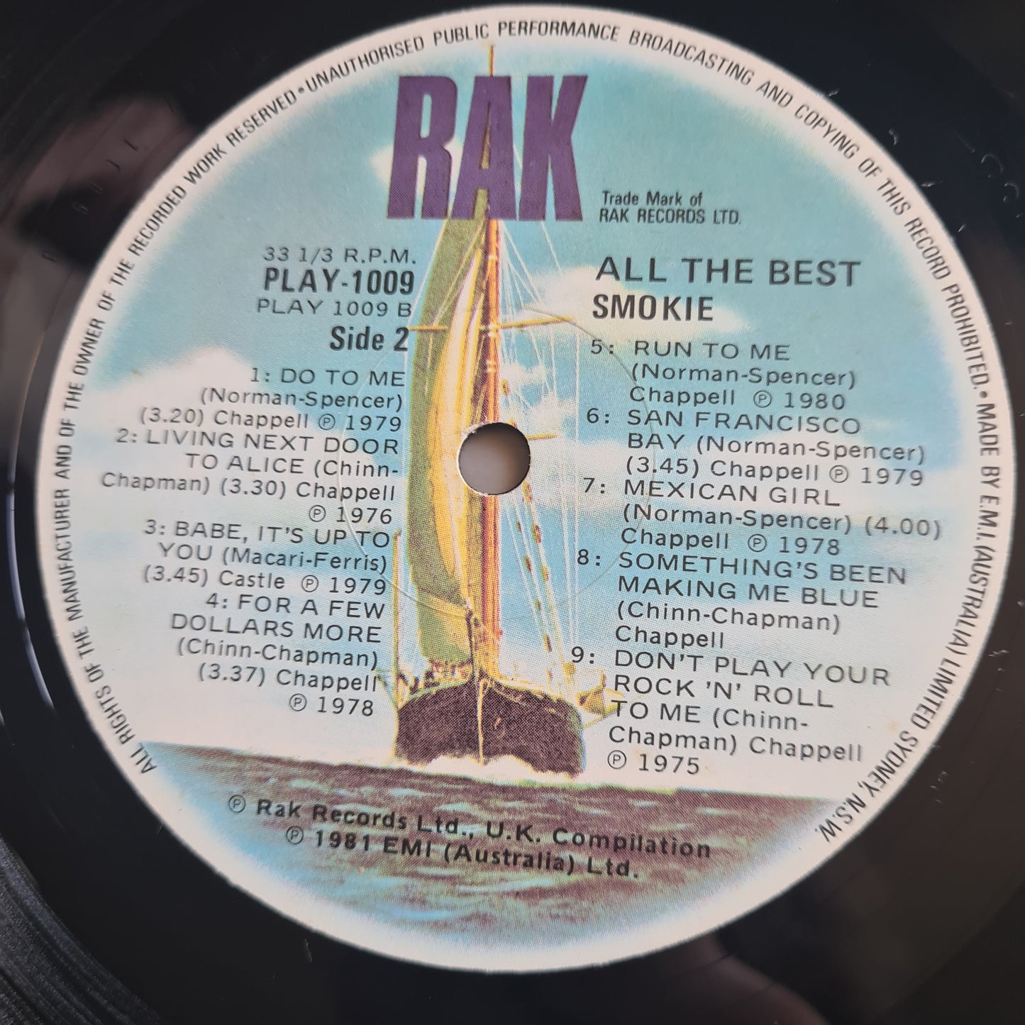 Smokie – All The Best (Greatest Hits) - 1981 - Vinyl Record LP