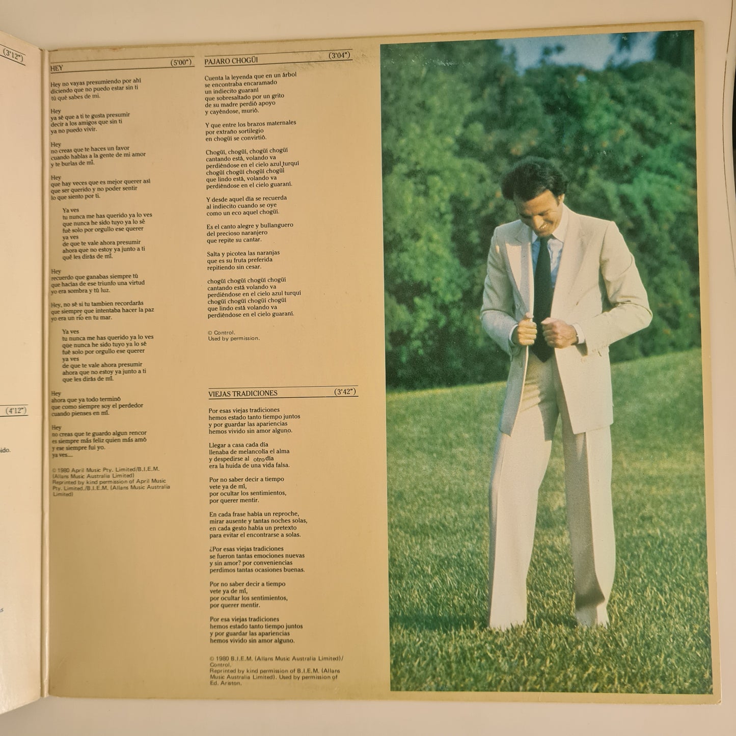 Julio Iglesias - Hey! - 1980 - Vinyl Record LP
