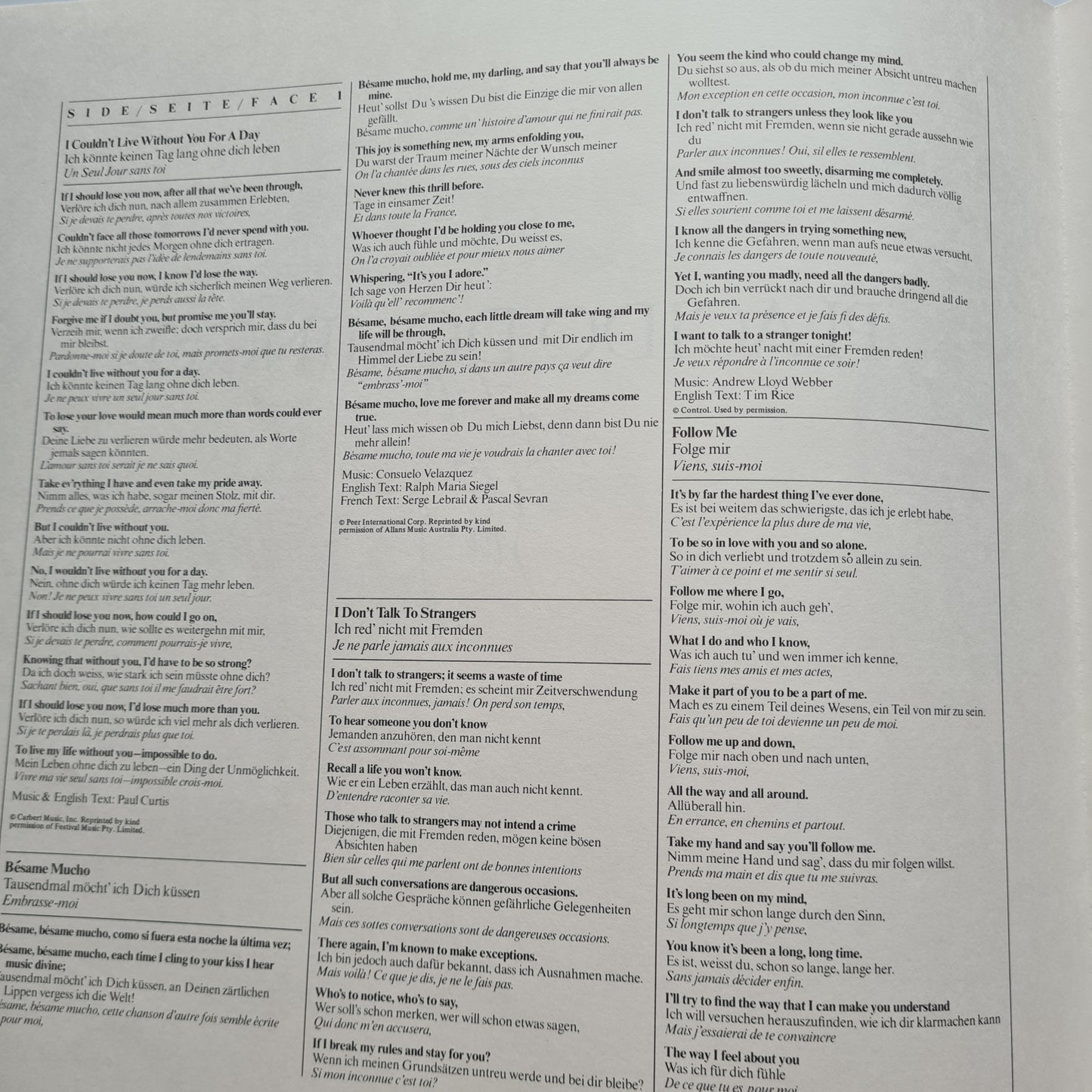 Placido Domingo – My Life For A Song - 1983 - Vinyl Record LP