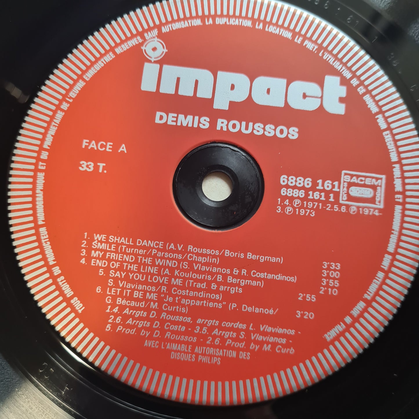 Demis Roussos  – Demis Roussos - 1977 - Vinyl Record LP