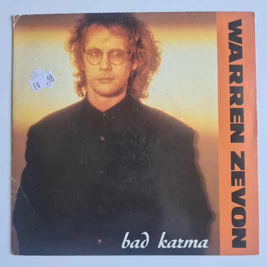 Warren Zevon – Bad Karma - 1987 (UK pressing) - Vinyl Record 7" Single - 45 RPM