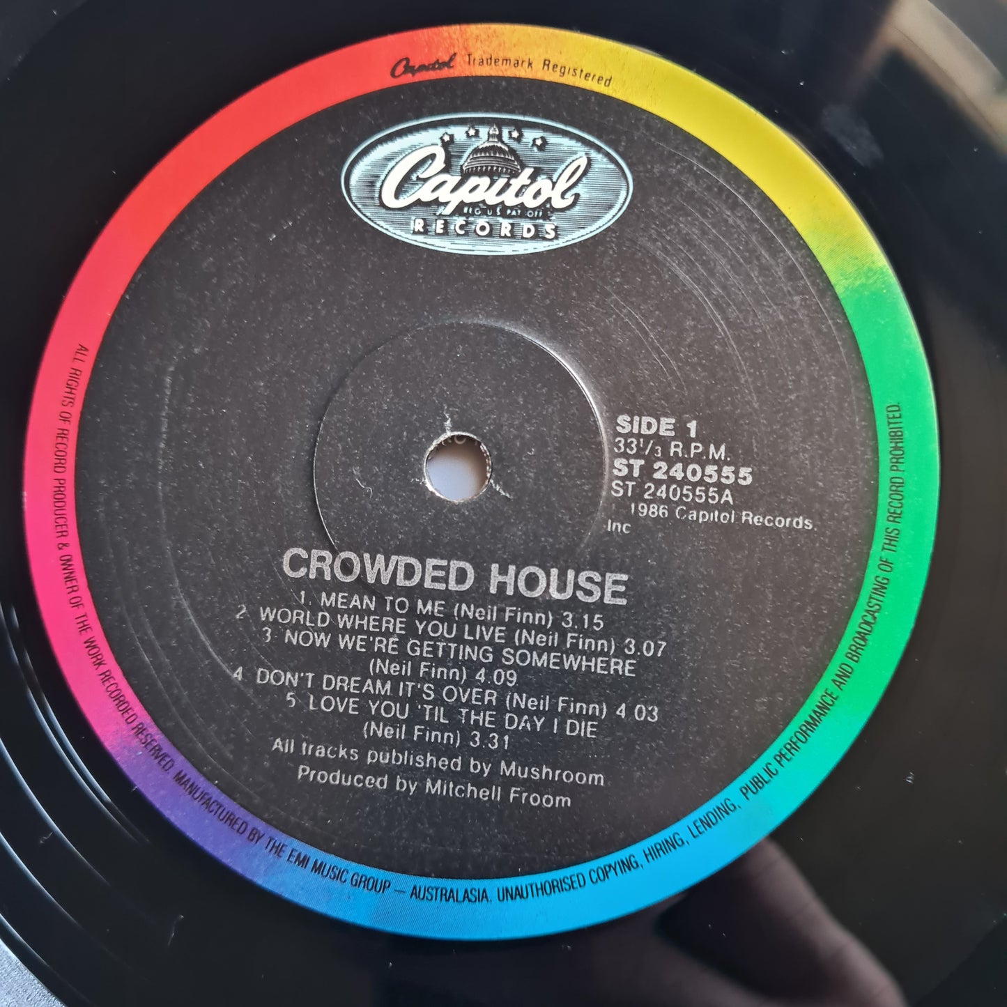 Crowded House – Crowded House - 1986 - Vinyl Record LP