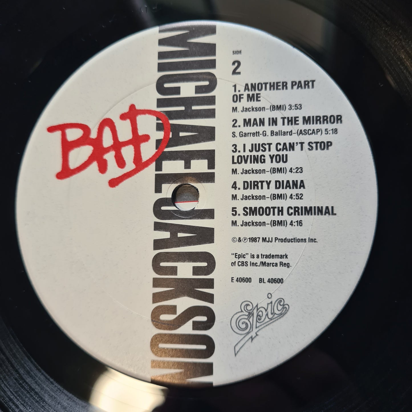 Michael Jackson – Bad - 1987 (Gatefold) - Vinyl Record LP (near mint)
