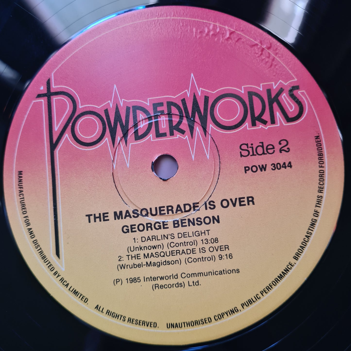 George Benson – The Masquerade Is Over - 1985 - Vinyl Record LP