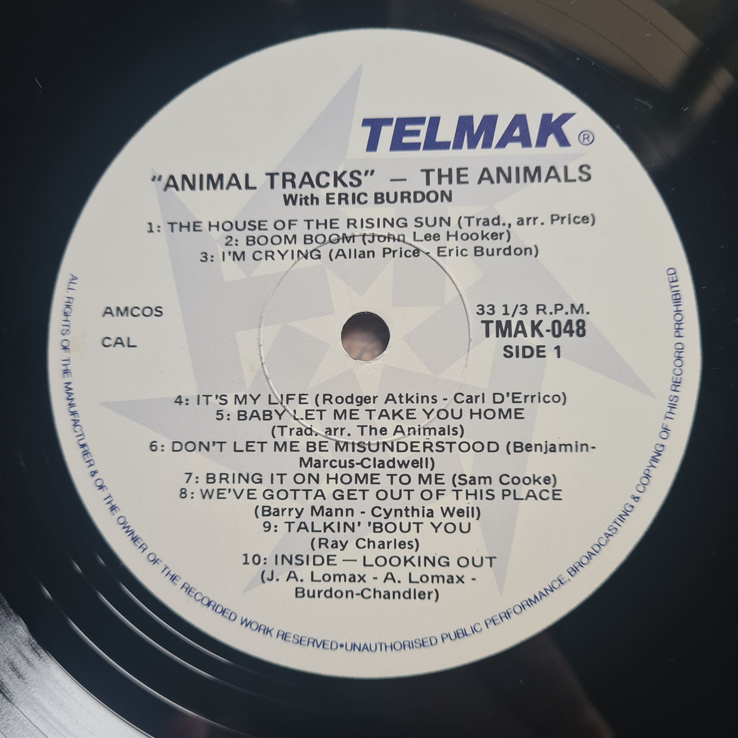 The Animals – Animal Tracks - 1981 - Vinyl Record LP (near mint)