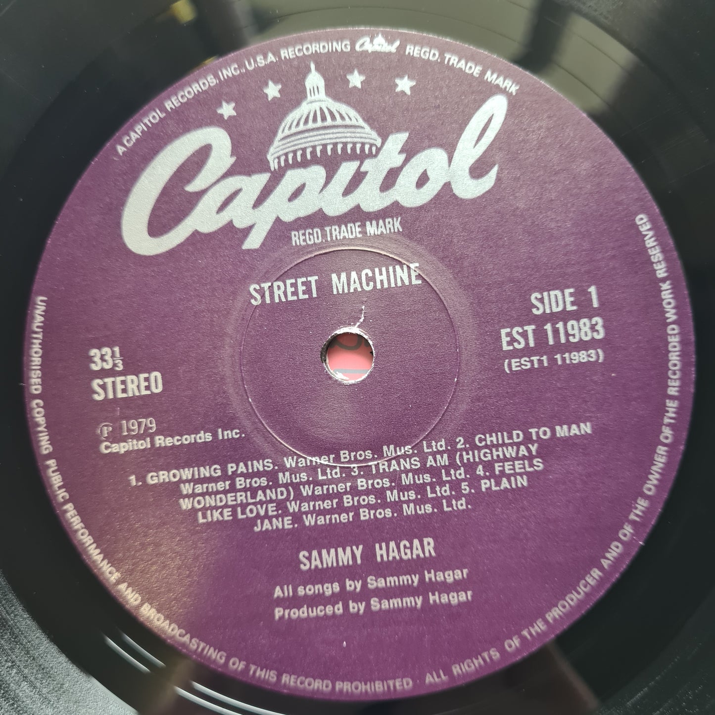 Sammy Hagar – Street Machine - 1979 (1st UK Pressing) - Vinyl Record LP