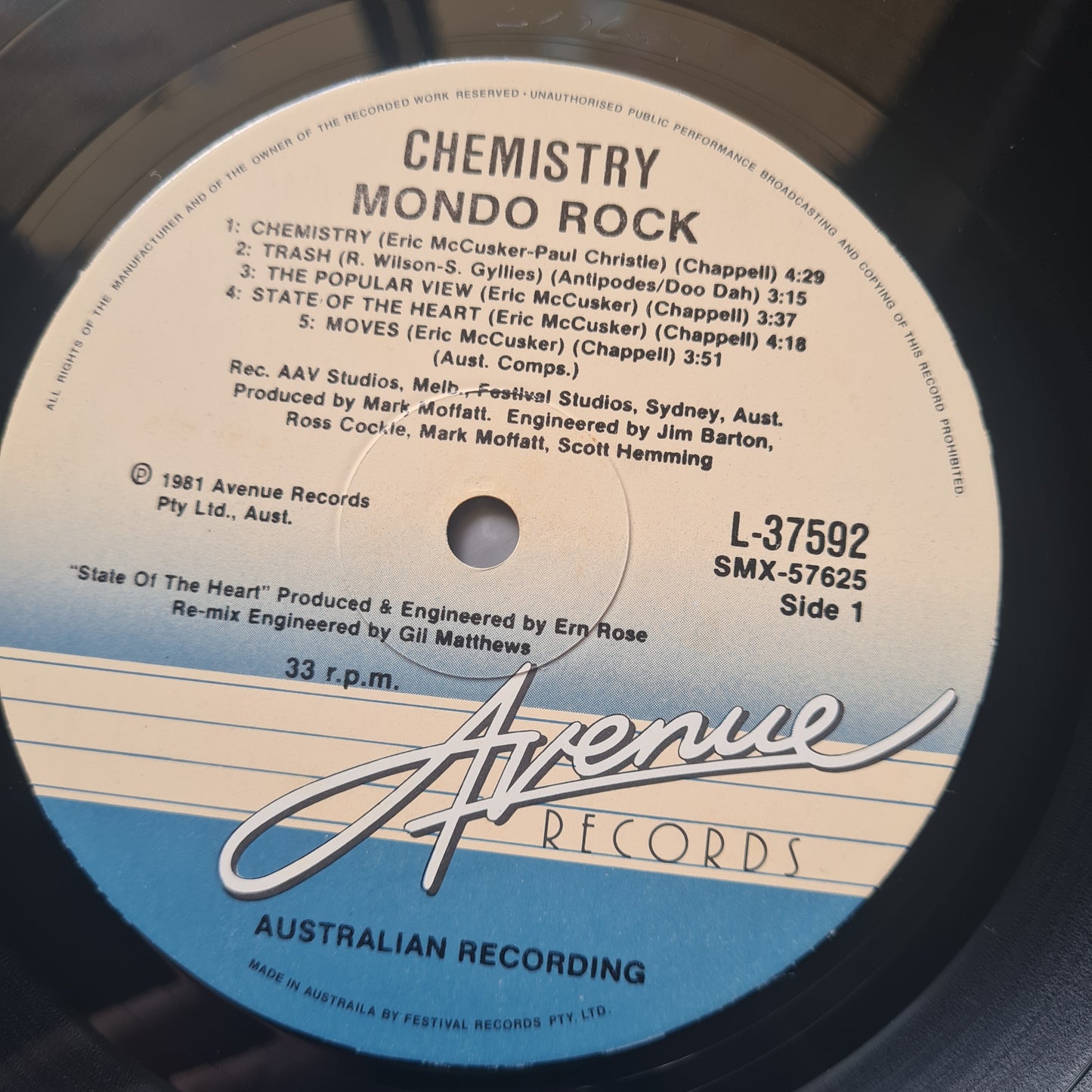 Mondo Rock – Chemistry - 1981 - Vinyl Record LP