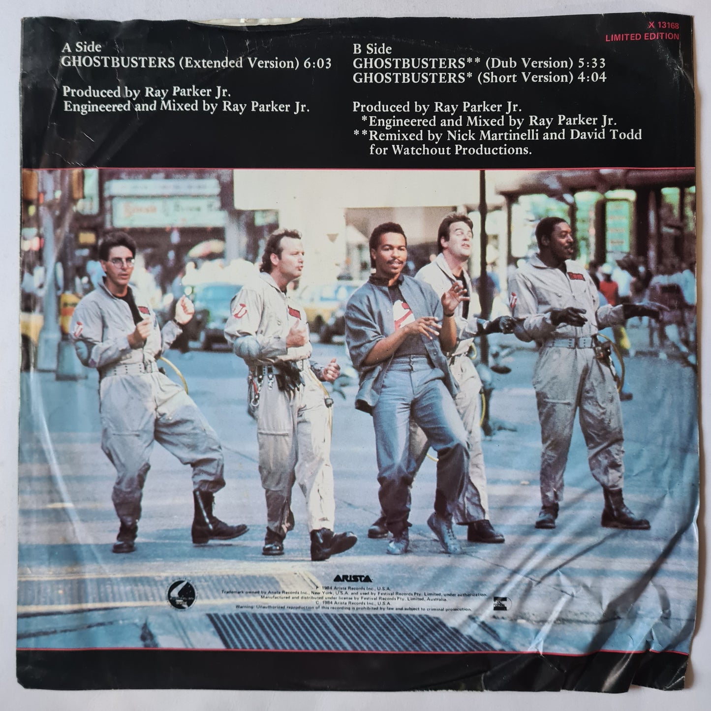 Ray Parker Jr. – Ghostbusters (Extended Version) - 1984 - Vinyl Record- 12" Single, Limited Edition