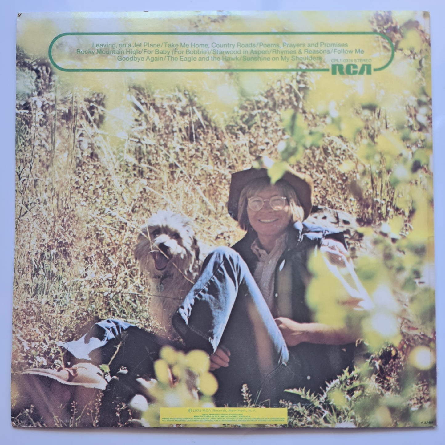 John Denver – John Denver's Greatest Hits - 1973 - Vinyl Record LP