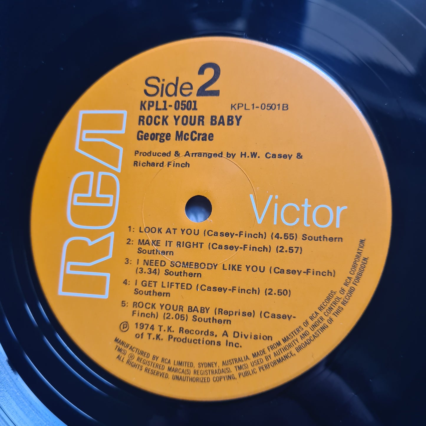 George McCrae – Rock Your Baby - 1974 - Vinyl Record LP