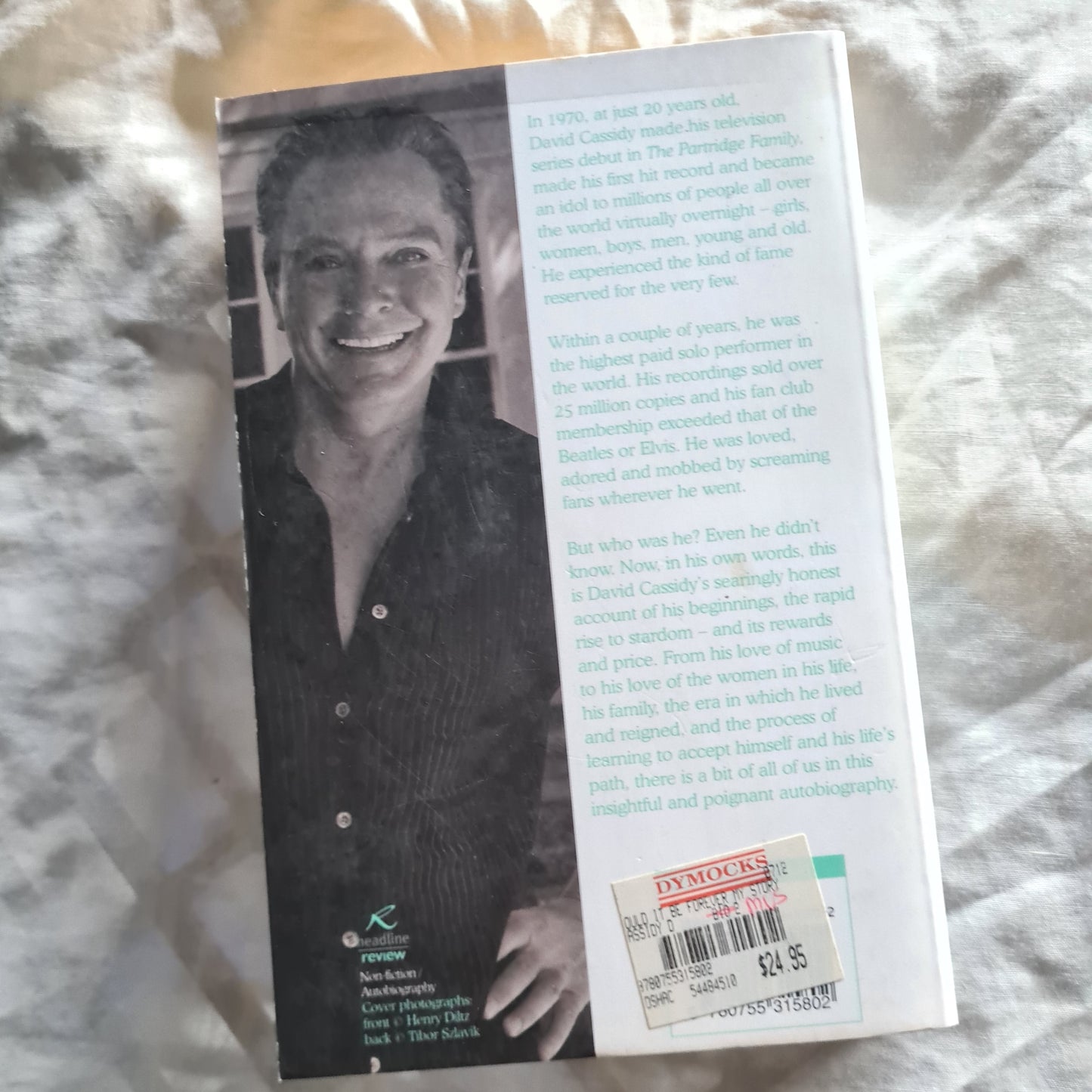 David Cassidy - My Story - Paperback Book Autobiography