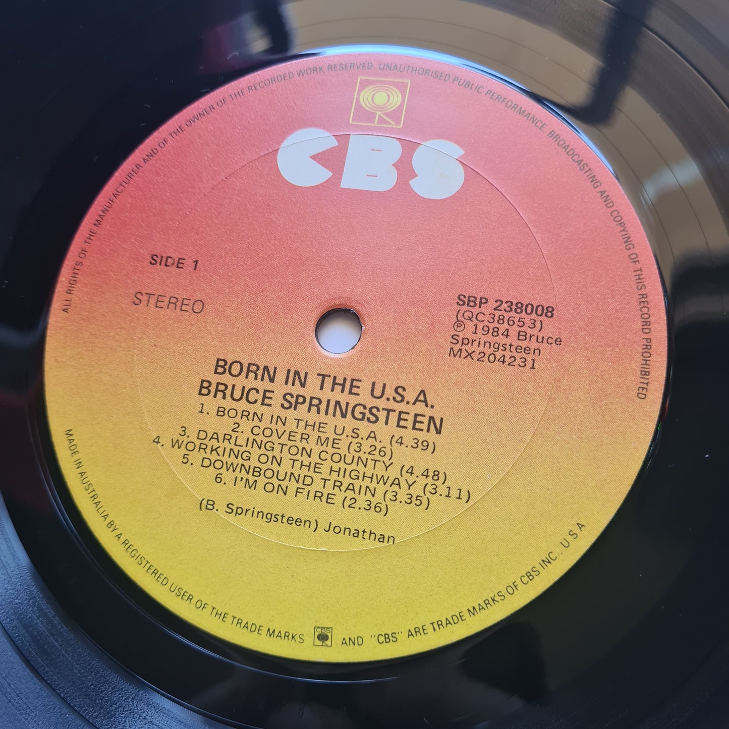 Bruce Springsteen – Born In The USA - 1984 (Australian Pressing) - Vinyl Record LP