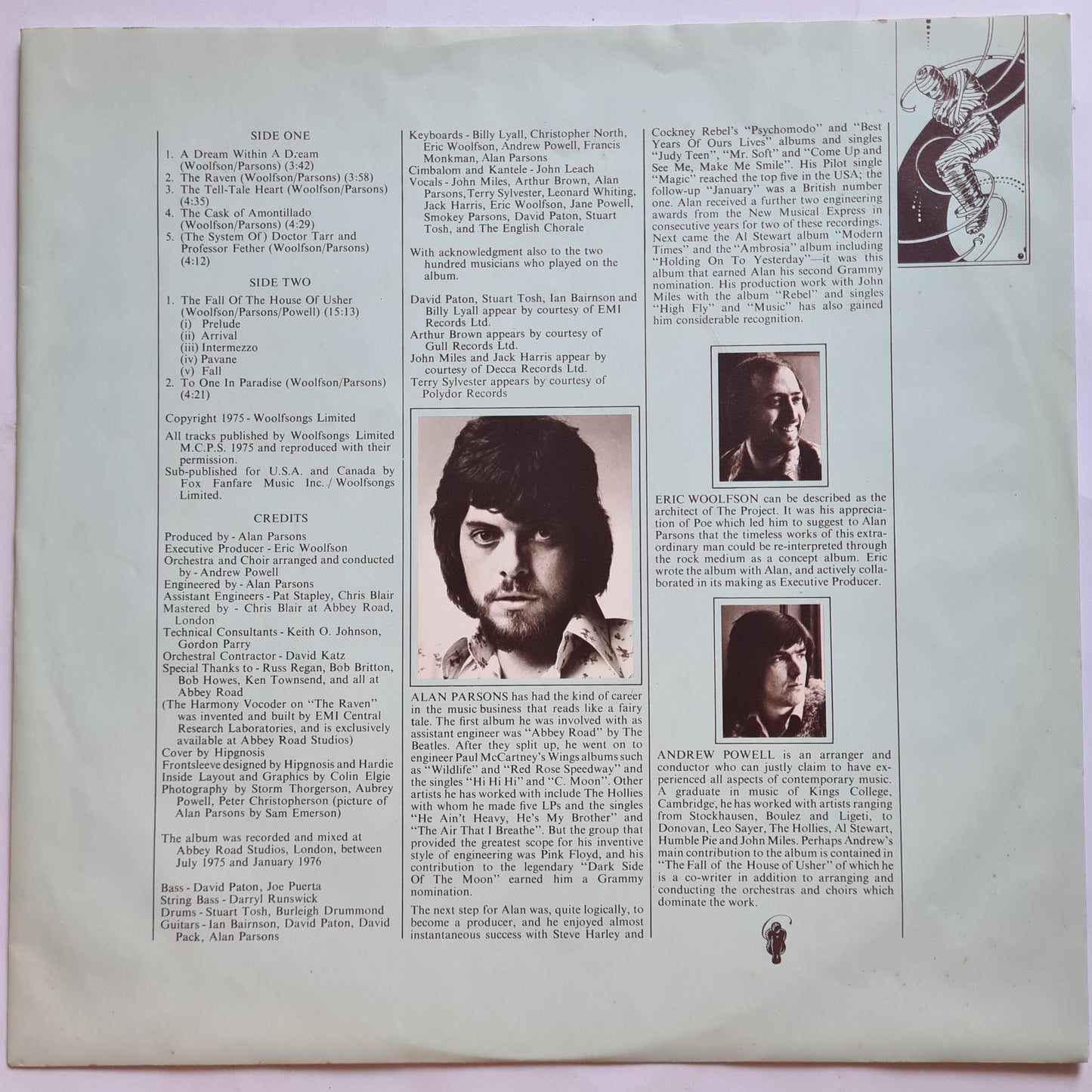 The Alan Parsons Project – Tales Of Mystery And Imagination: Edgar Allan Poe - 1976 - Vinyl Record LP