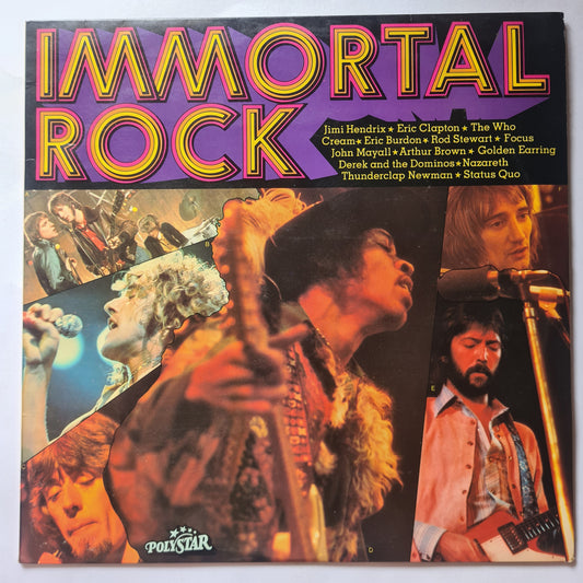 Various – Immortal Rock - 1977 - Vinyl Record LP (Hendrix, Clapton, The Who, etc)