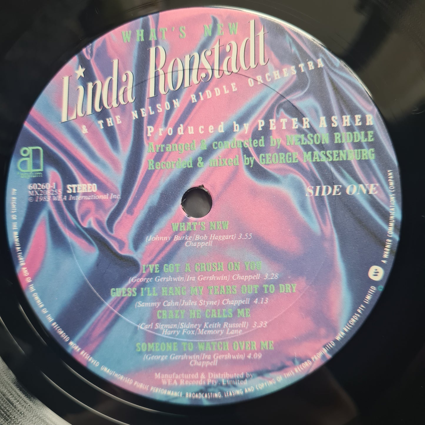 Linda Ronstadt With Nelson Riddle & His Orchestra* - What's New - 1983 - Vinyl Record (Copy)