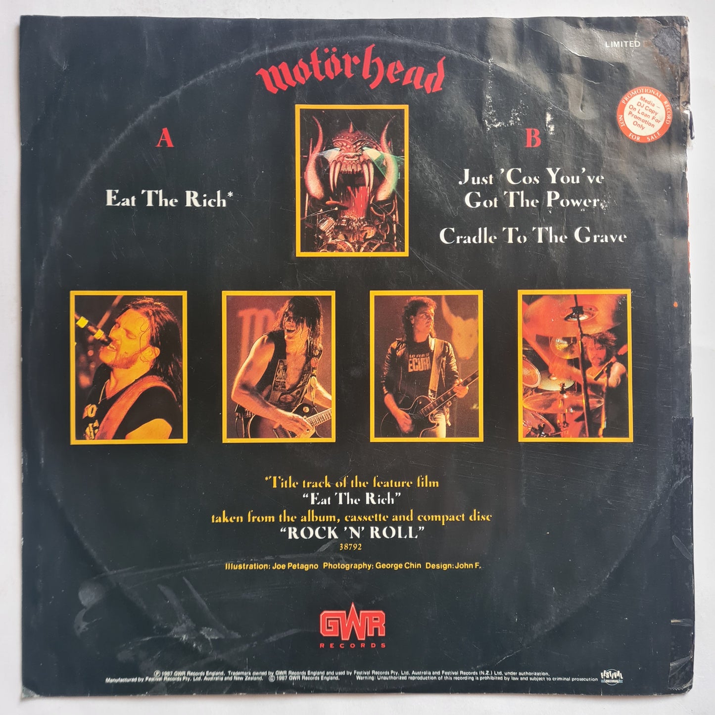 Motörhead – Eat The Rich (12" Single - Limited Edition) - 1987 Australian Pressing - Vinyl Record Maxi Single