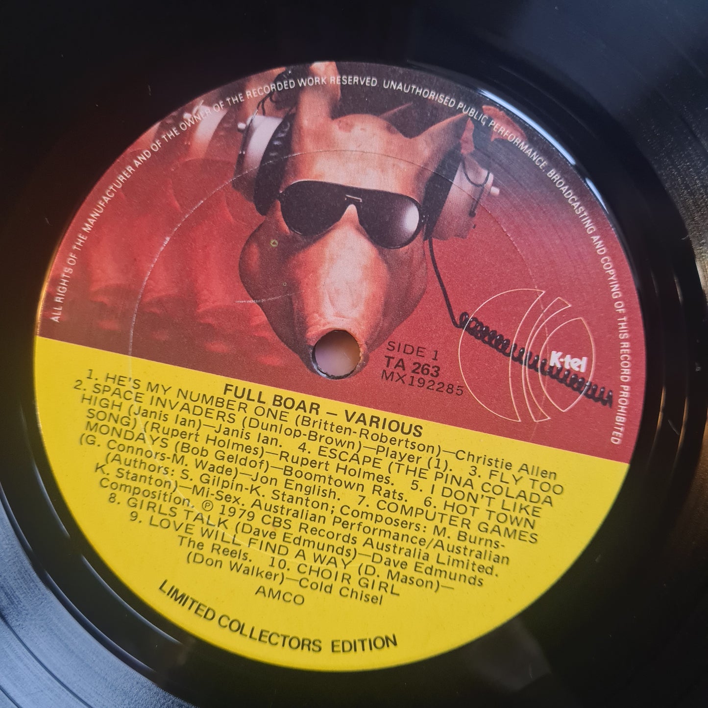 Various Artists – Full Boar - 1980 - Vinyl Record LP