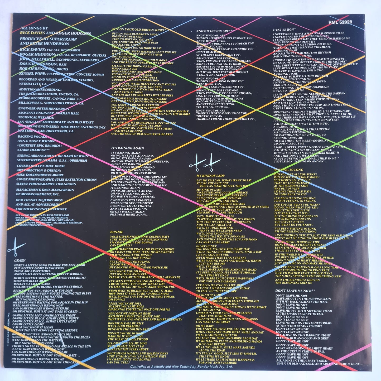 Supertramp – Famous Last Words - 1982 - Vinyl Record LP (near mint)