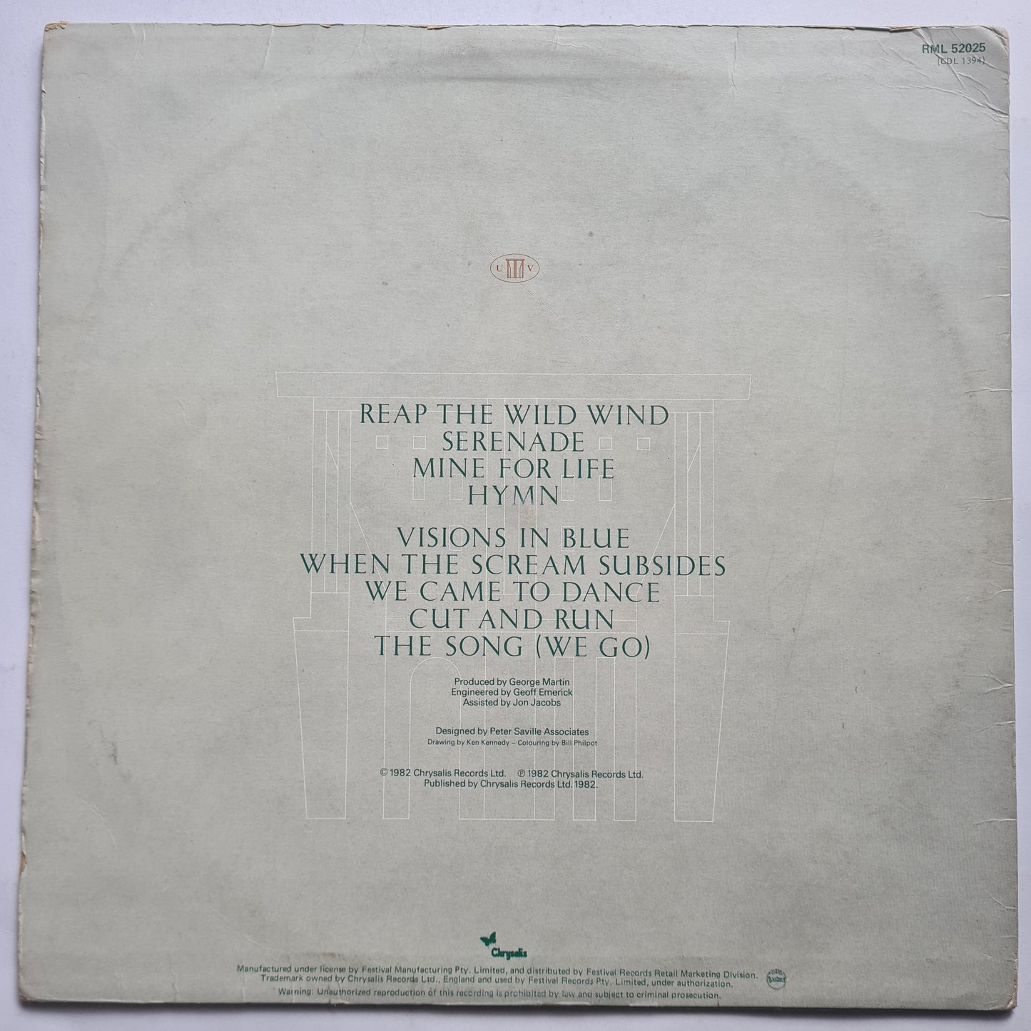 Ultravox – Quartet - 1982 - Vinyl Record LP