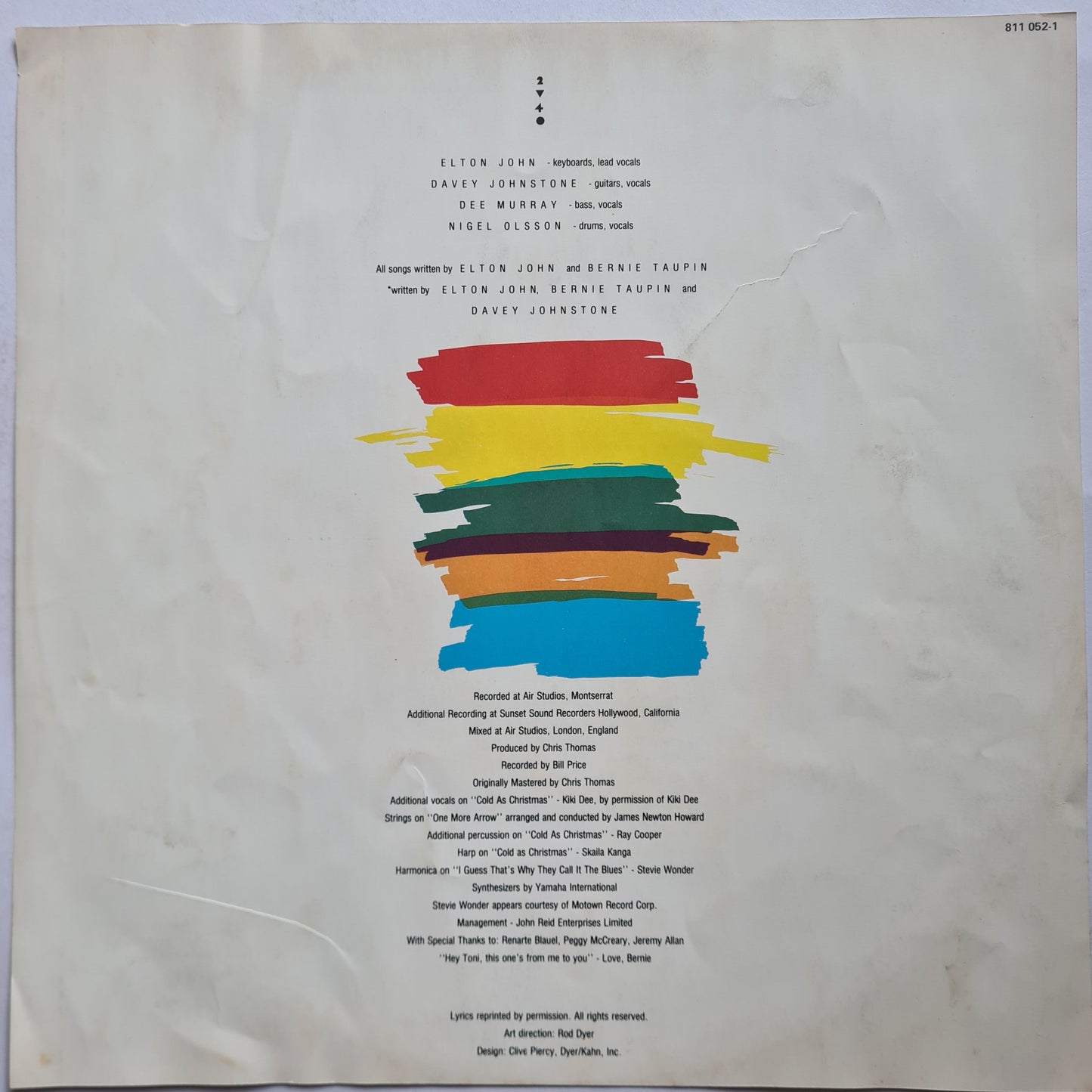 Elton John – Too Low For Zero - 1983 - Vinyl Record LP