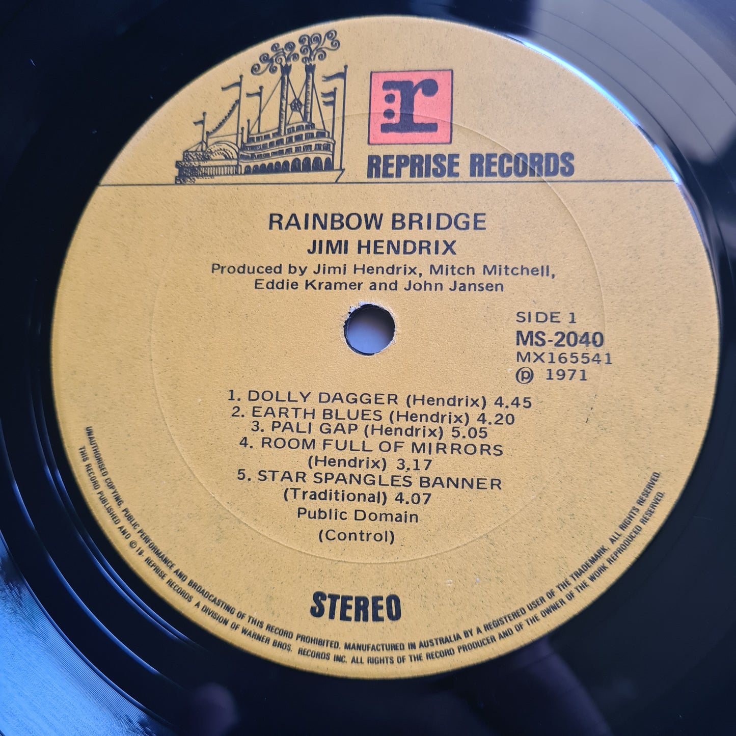 Jimi Hendrix – Rainbow Bridge: Original Motion Picture Sound Track - 1971 - Vinyl Record LP