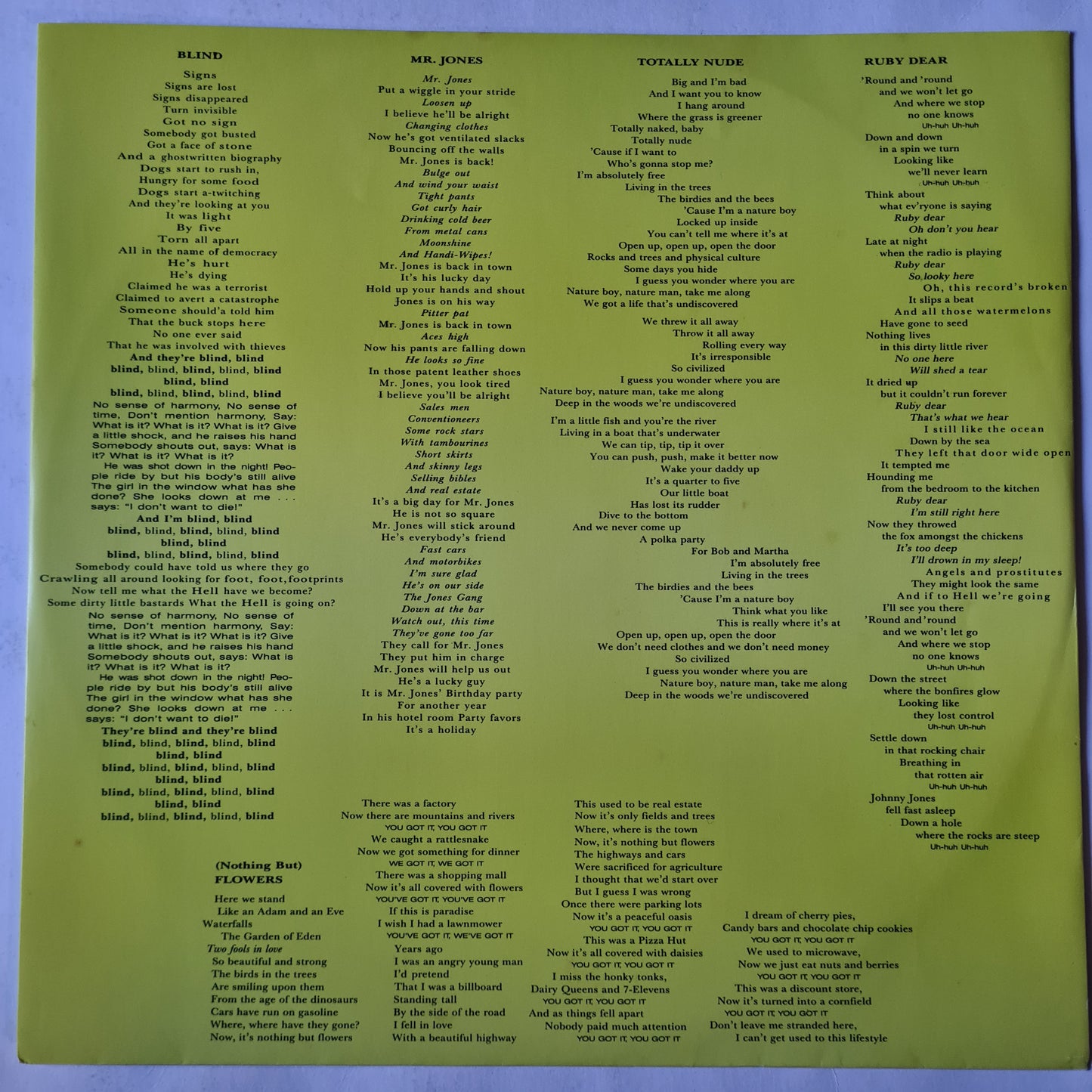Talking Heads – Naked - 1988 - Vinyl Record LP (Excellent)