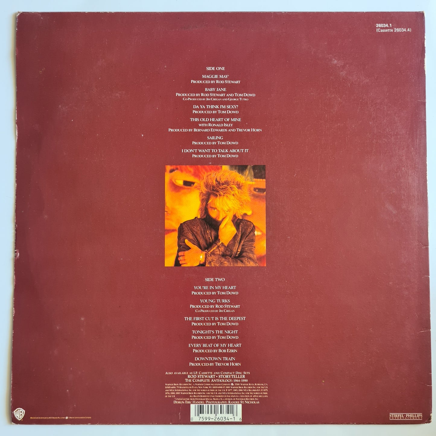 Rod Stewart – The Best Of Rod Stewart -  1989 - Vinyl Record LP
