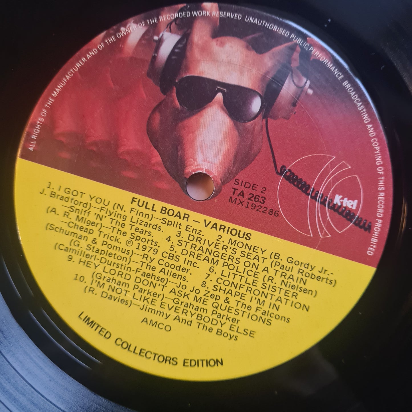 Various Artists – Full Boar - 1980 - Vinyl Record LP