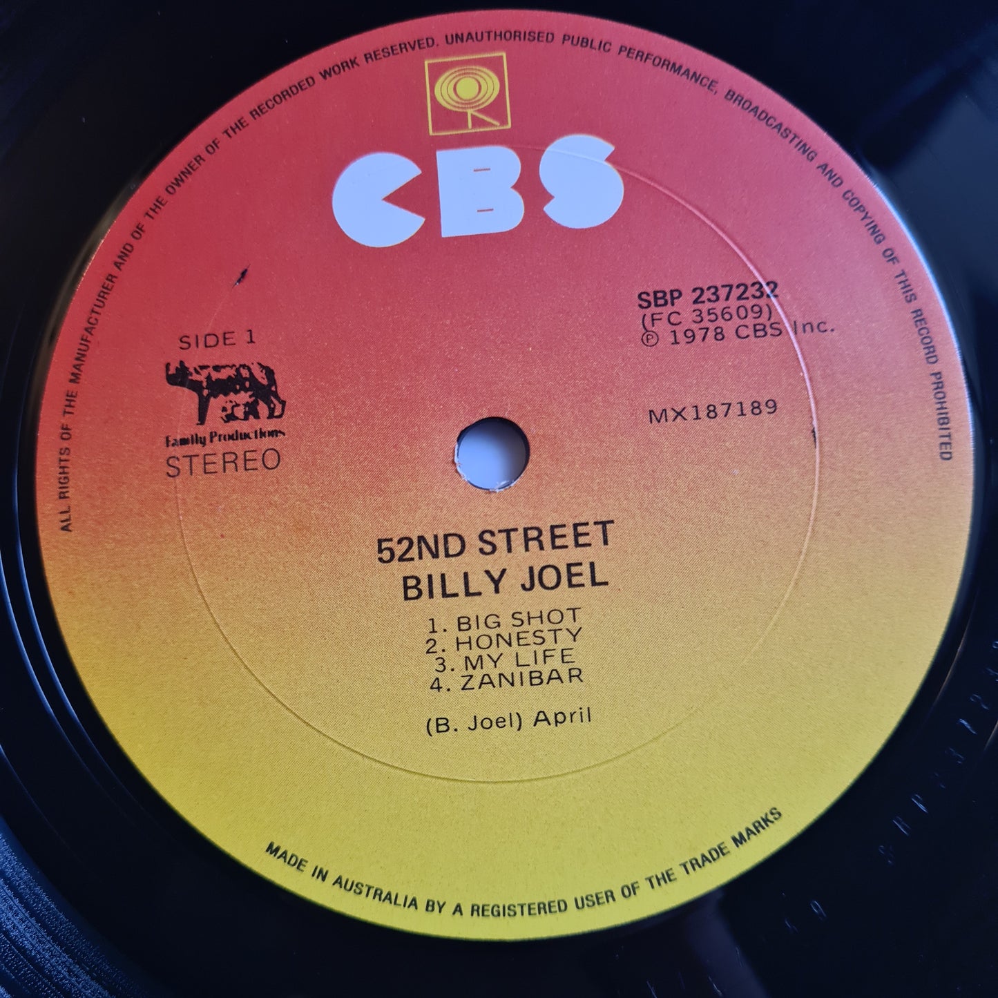 Billy Joel – 52nd Street - 1978 - Vinyl Record LP