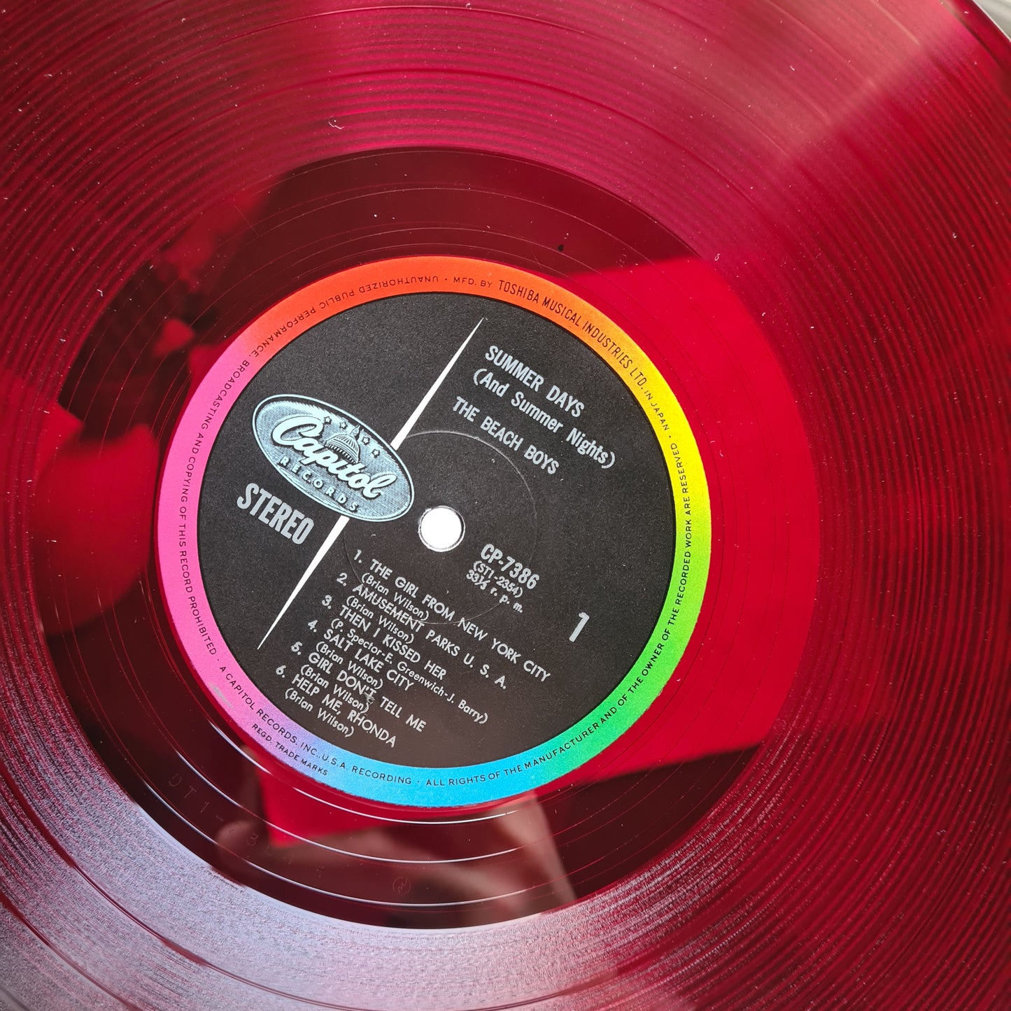 The Beach Boys - Summer Days (And Summer Nights!!) - 1965 (Japanese Pressing Red Vinyl) - Vinyl Record LP