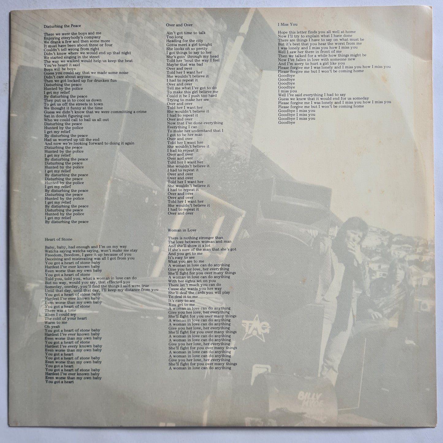 Ted Mulry Gang (T.M.G)– Disturbing The Peace - 1978 - Vinyl Record LP