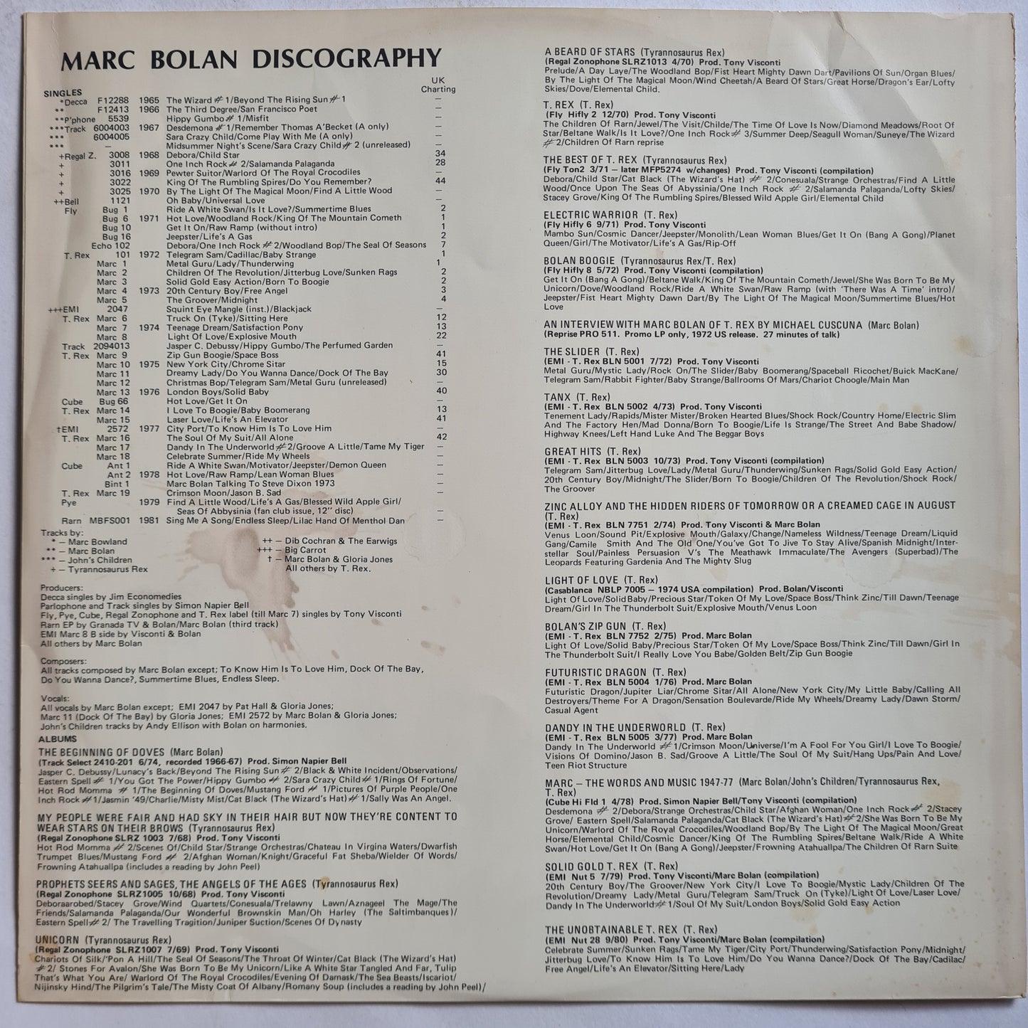 Marc Bolan (T.Rex) – 20th Century Boy - 1981 - Vinyl Record 3LP