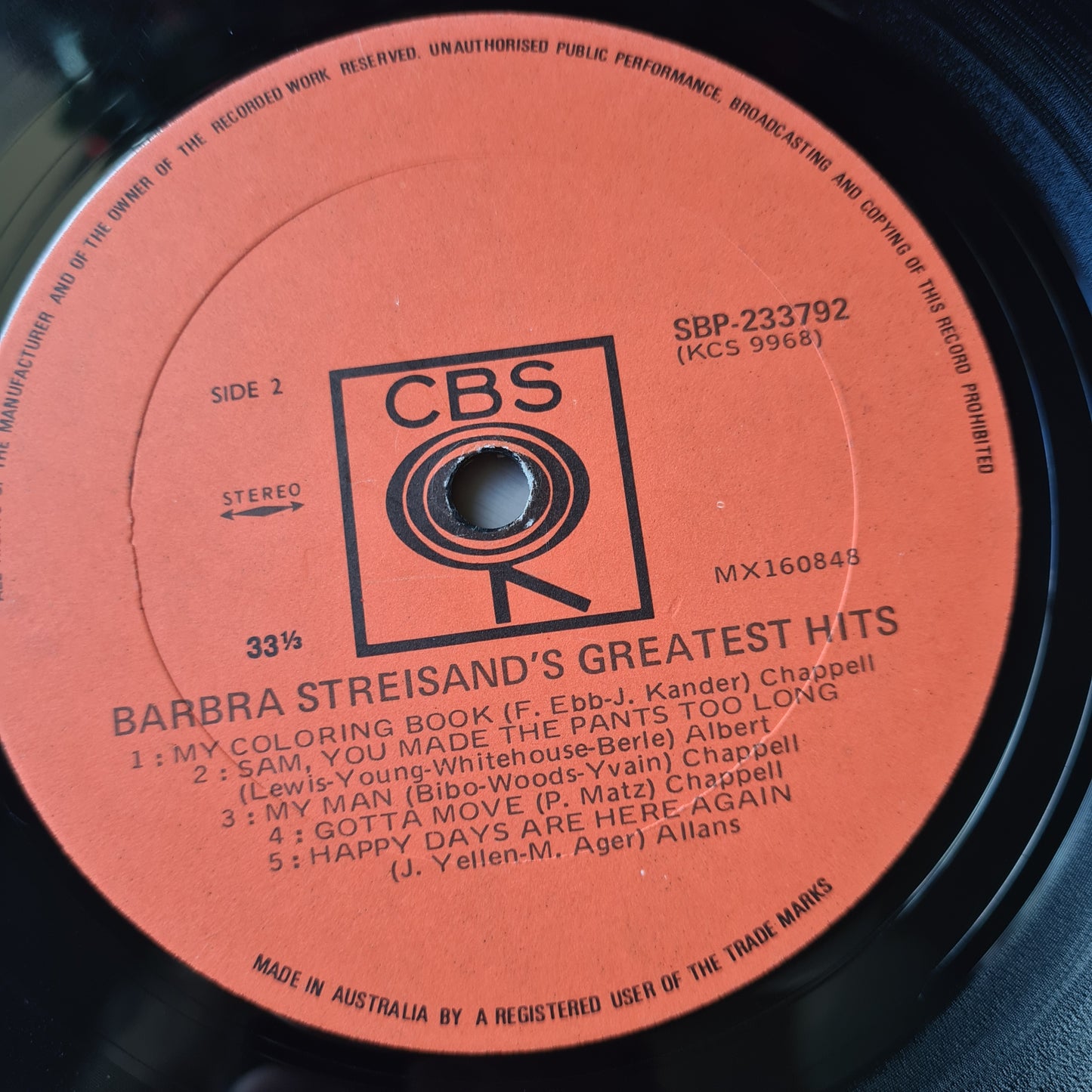 Barbara Streisand – Barbra Streisand's Greatest Hits - 1970 - Vinyl Record LP
