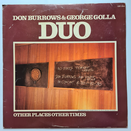 Don Burrows & George Golla Duo – Other Places Other Times - 1980 - Vinyl Record LP