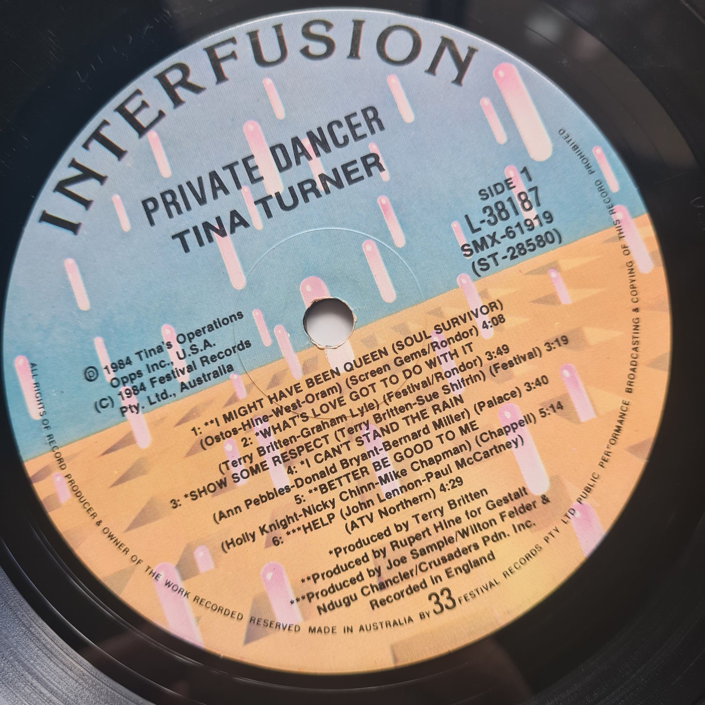 Tina Turner – Private Dancer - 1984 (Australian Pressing) - Vinyl Record LP